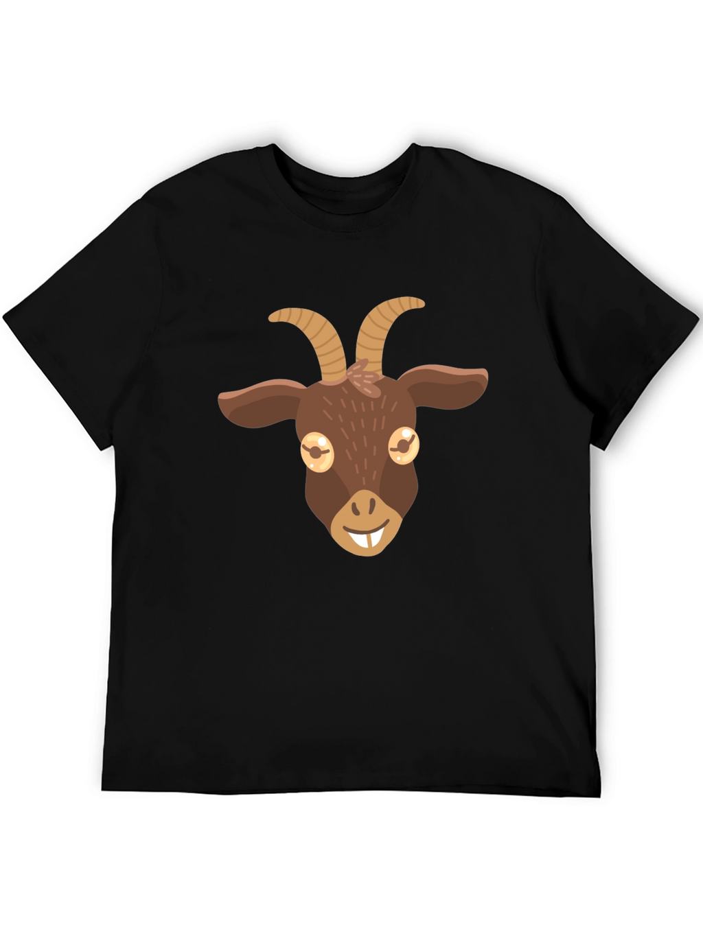 Goat Emoji Graphic Tee - Black T-Shirt