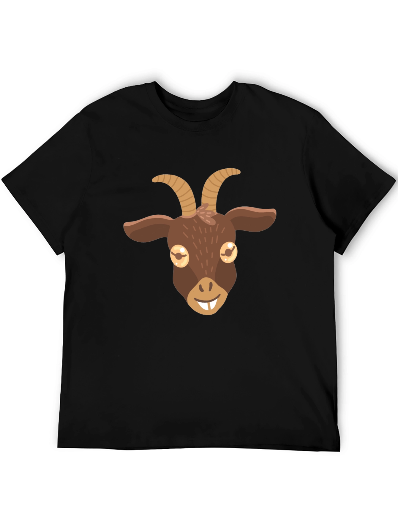 Goat Emoji Graphic Tee - Black T-Shirt