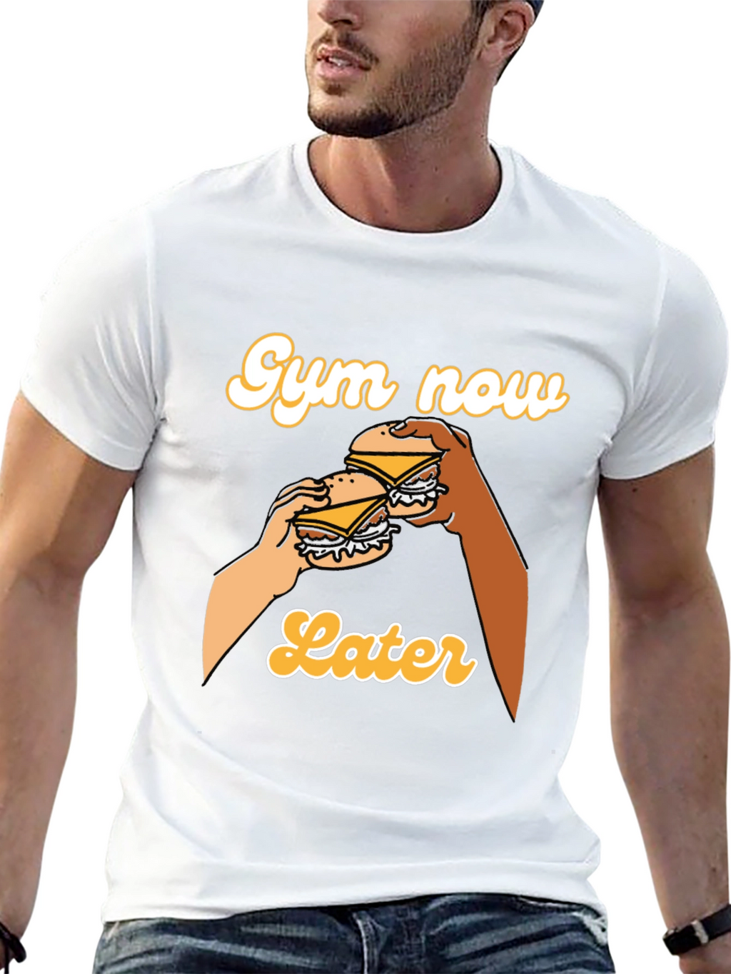 Gym Now Later Graphic Tee
