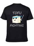 Tofu Fighting T-Shirt - Black Graphic Tee