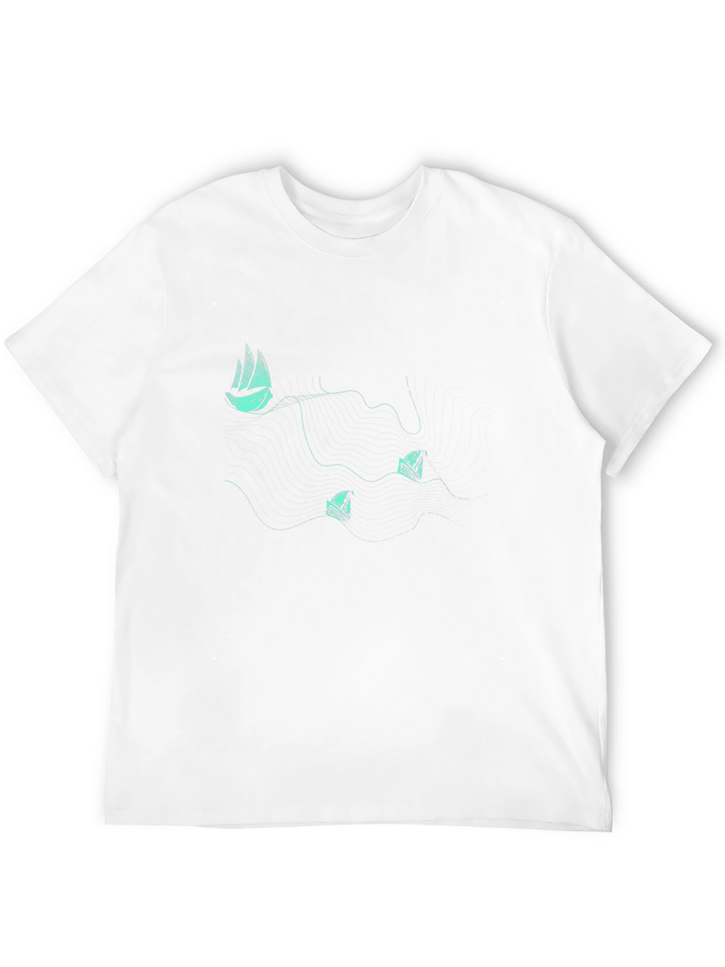 Minimalist Boat Graphic Tee - Black