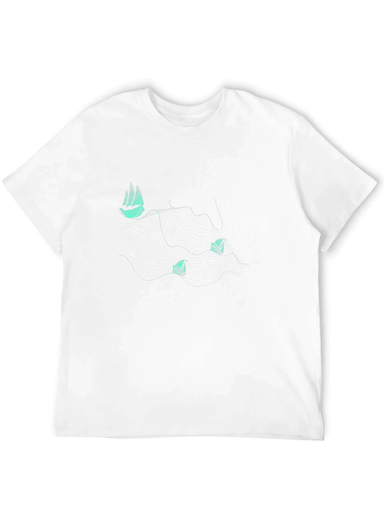 Minimalist Boat Graphic Tee - Black