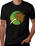 Kiwi Bird Graphic Tee - Stylish Black T-Shirt