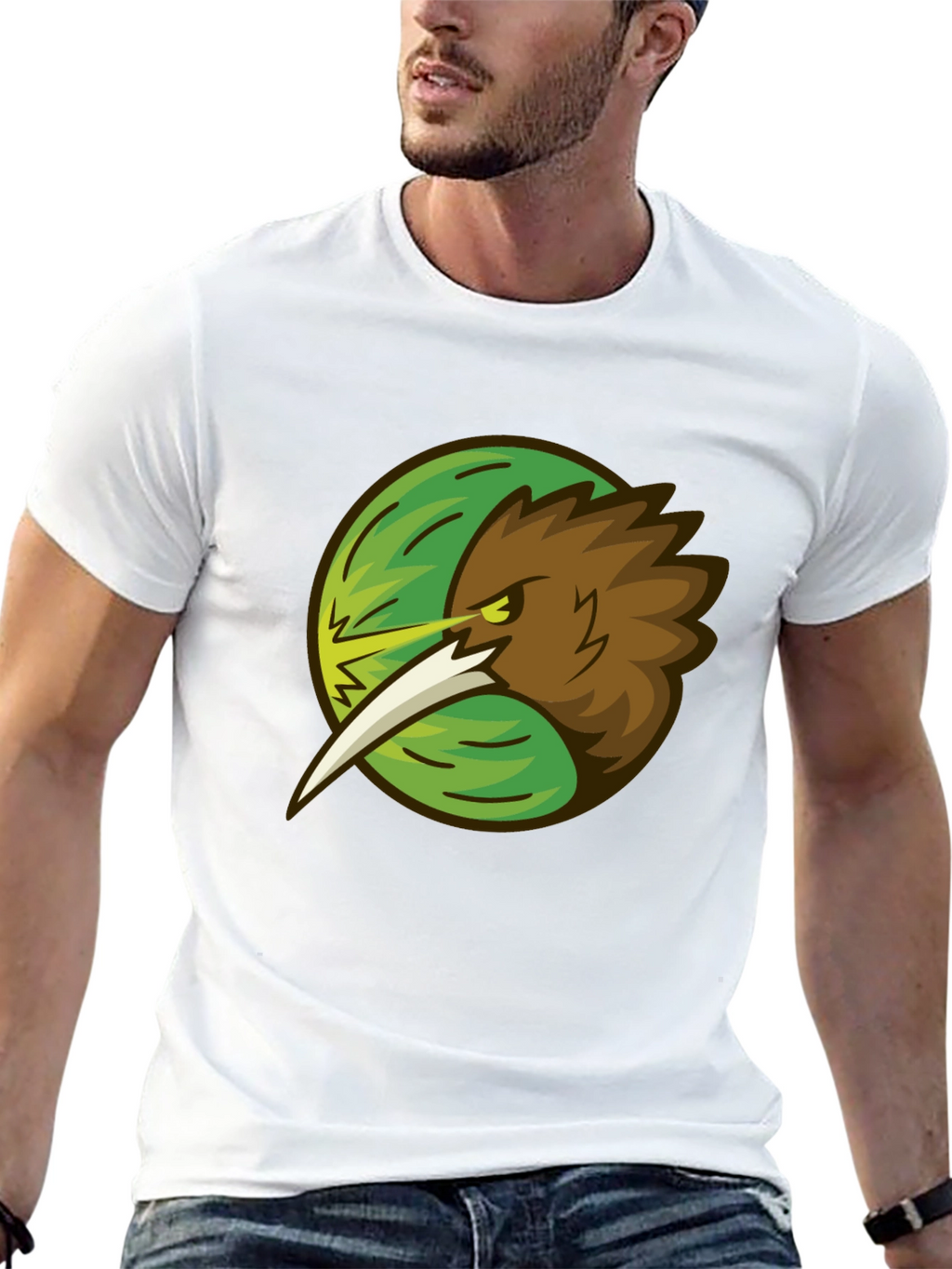 Kiwi Bird Graphic Tee - Stylish Black T-Shirt