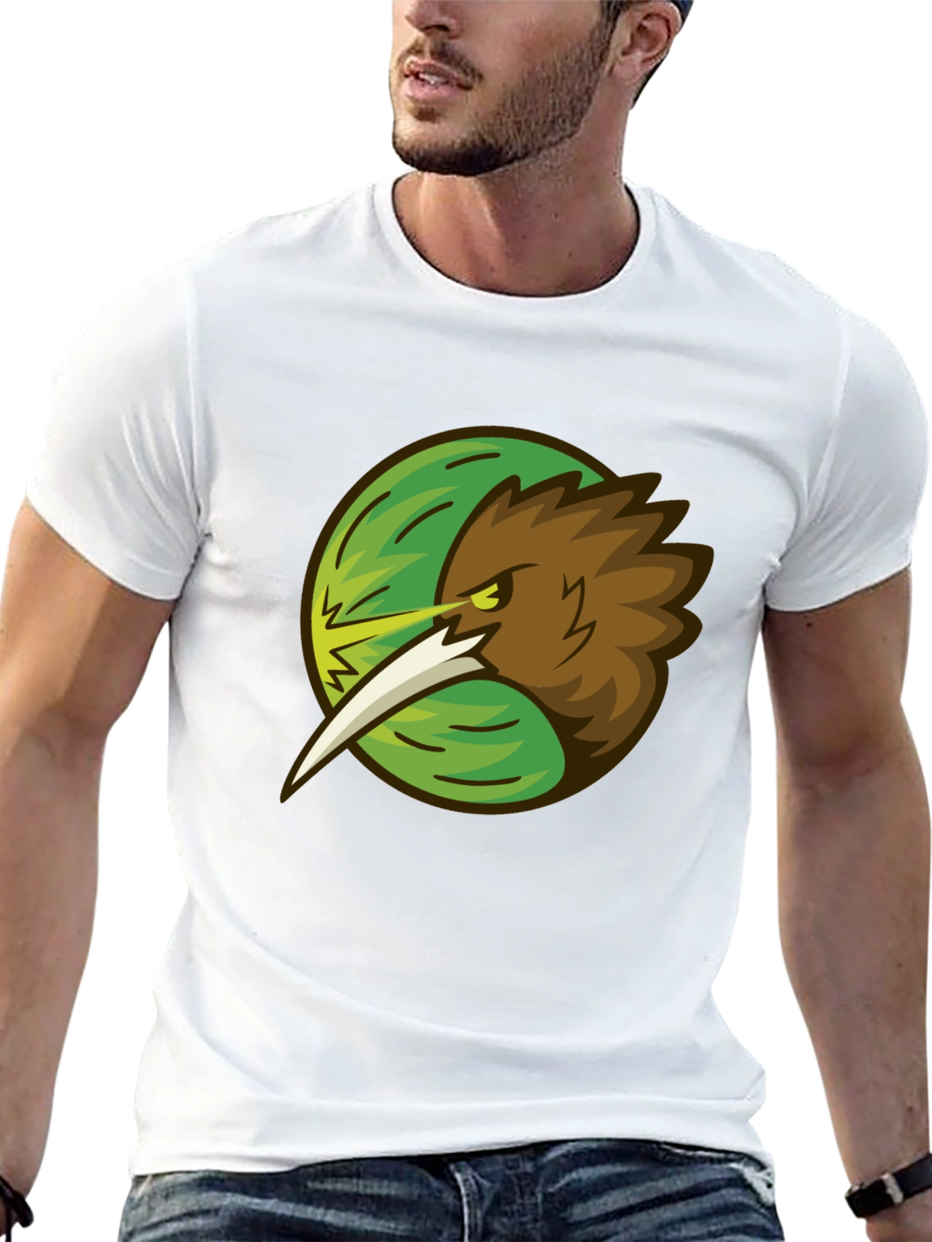 Kiwi Bird Graphic Tee - Stylish Black T-Shirt