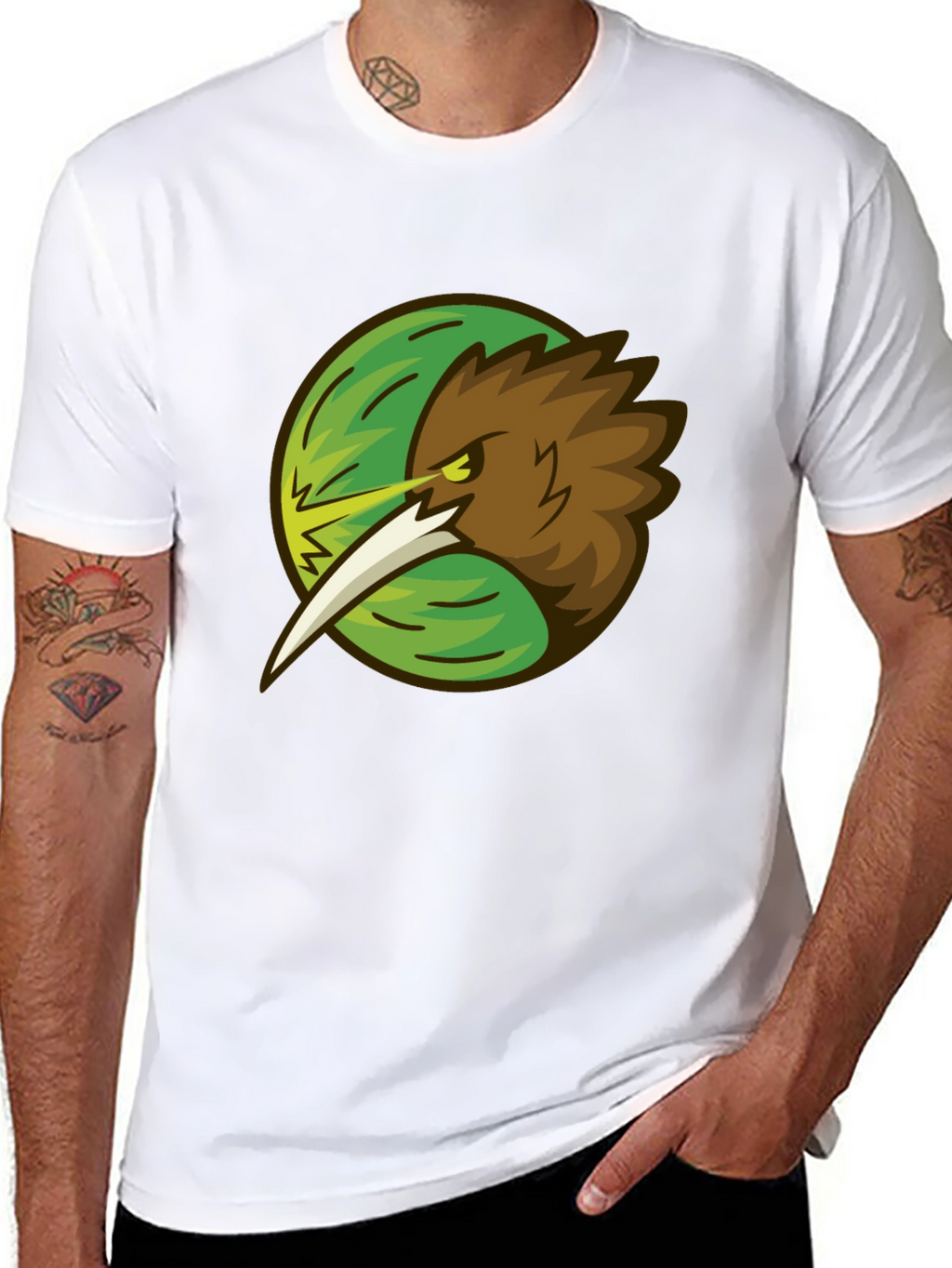 Kiwi Bird Graphic Tee - Stylish Black T-Shirt