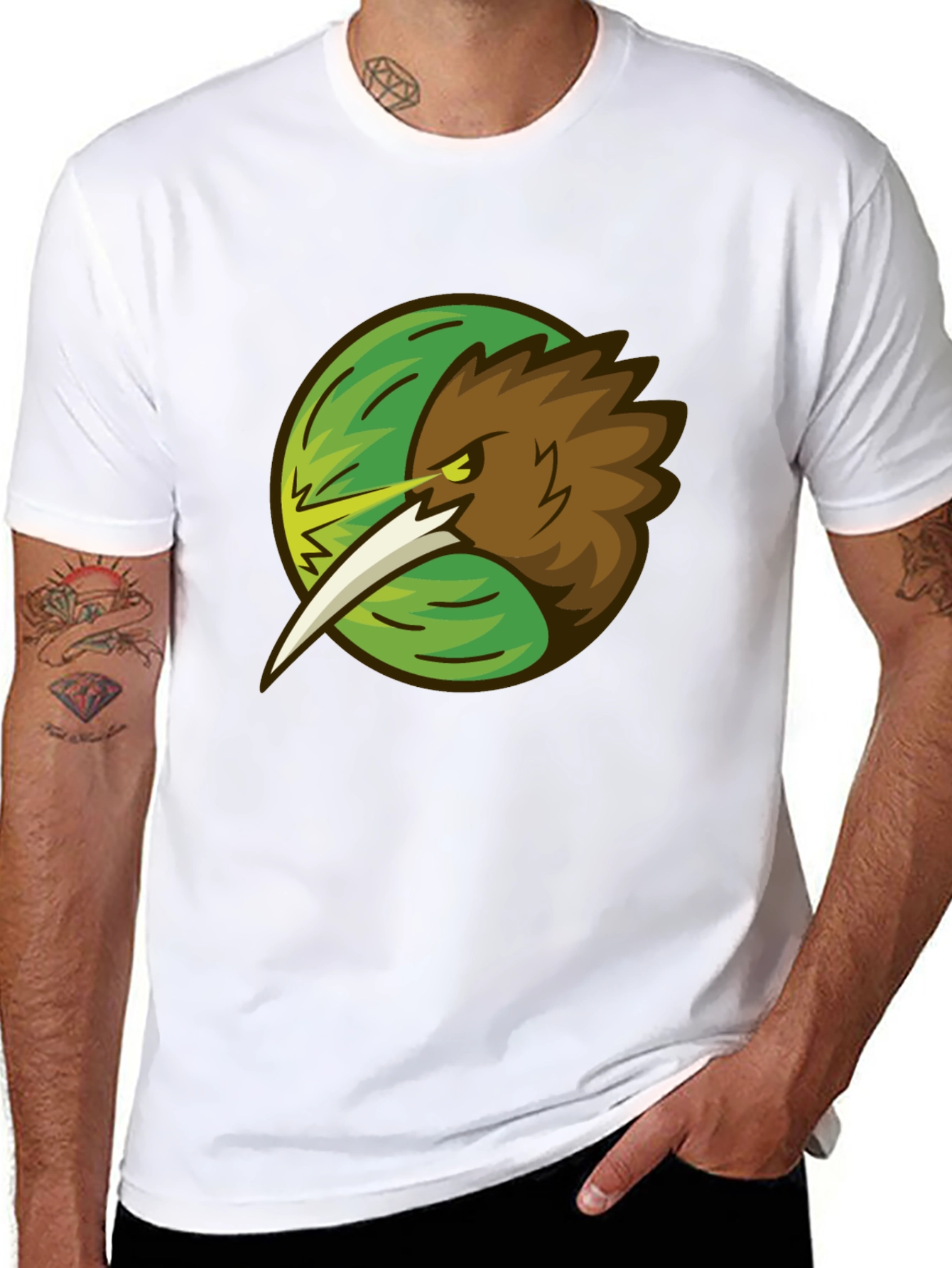Kiwi Bird Graphic Tee - Stylish Black T-Shirt