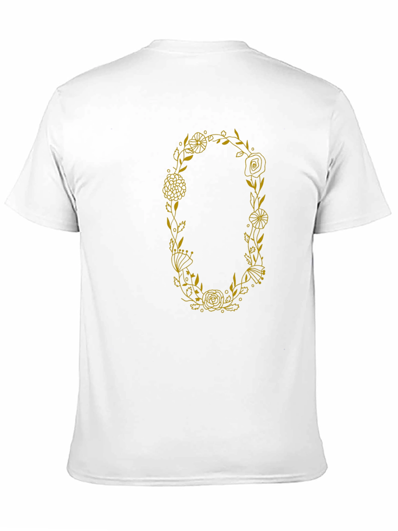 Floral Wreath Graphic Tee - Black