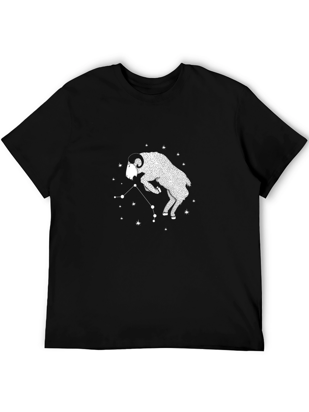 Aries Constellation Black T-Shirt