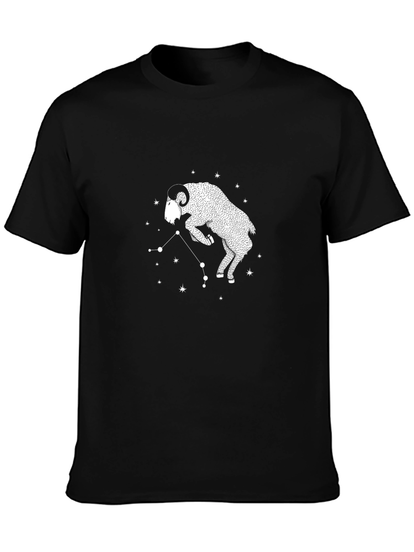 Aries Constellation Black T-Shirt