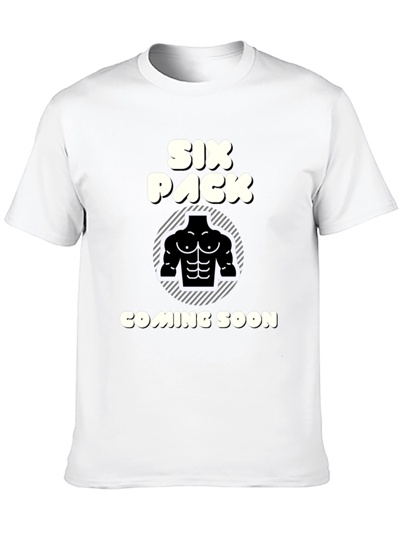 Six Pack Coming Soon T-Shirt Funny Gym Tee
