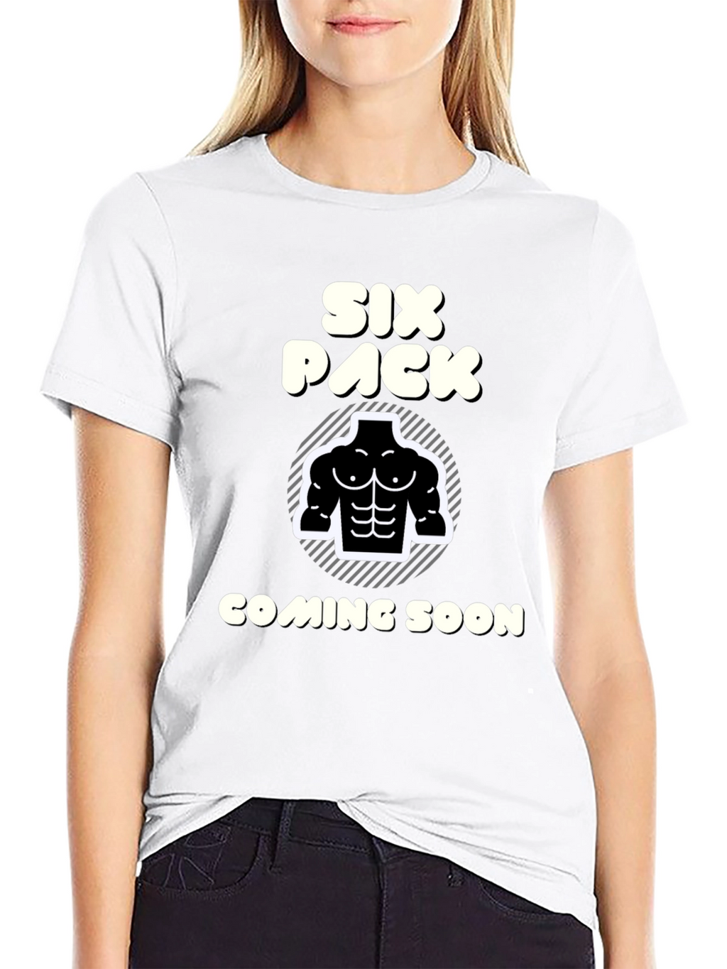 Six Pack Coming Soon T-Shirt Funny Gym Tee