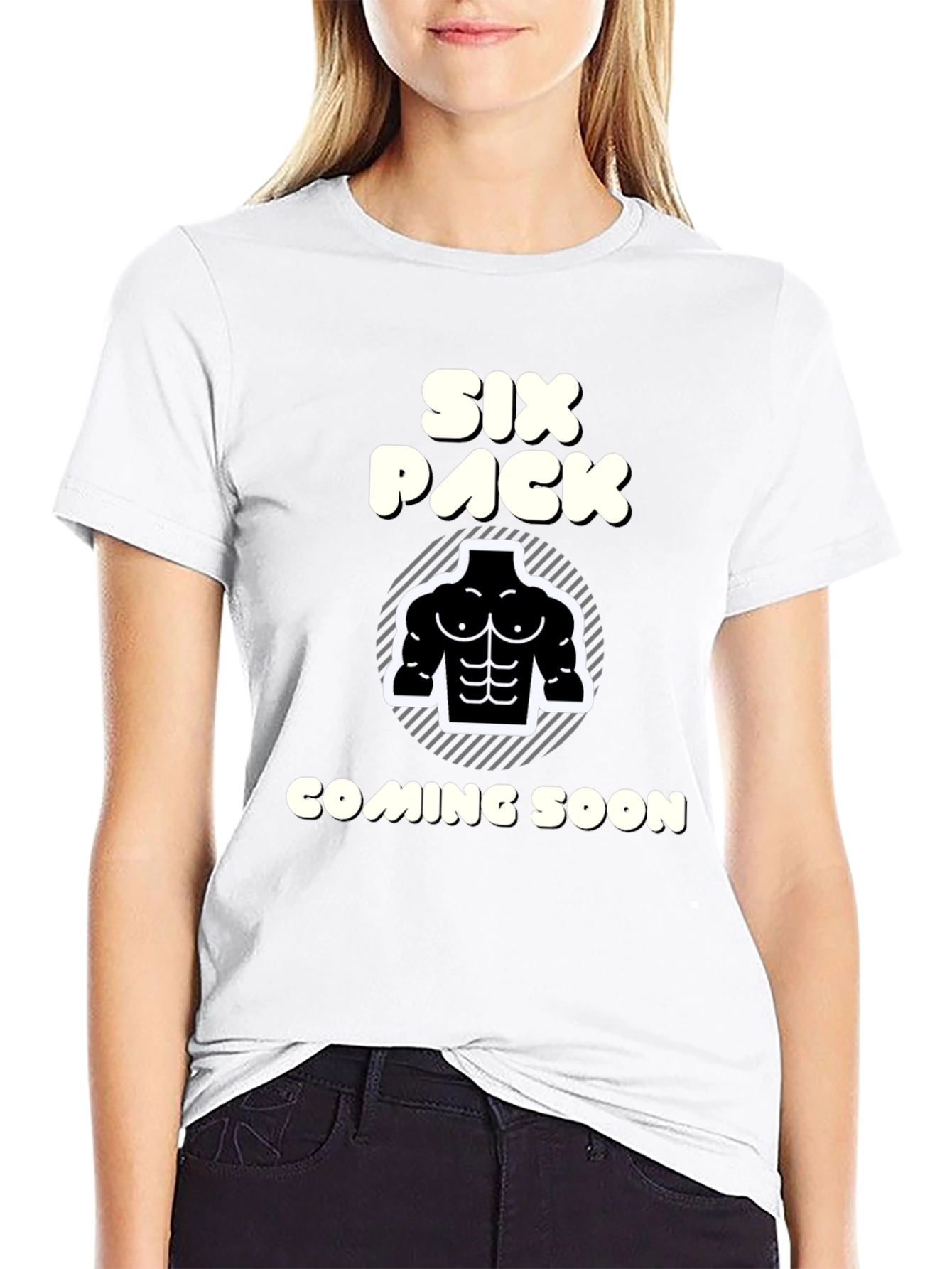 Six Pack Coming Soon T-Shirt Funny Gym Tee
