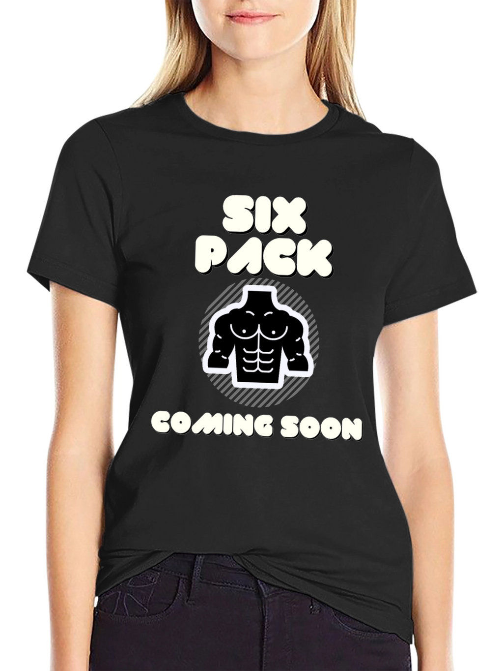 Six Pack Coming Soon T-Shirt Funny Gym Tee