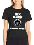 Six Pack Coming Soon T-Shirt Funny Gym Tee