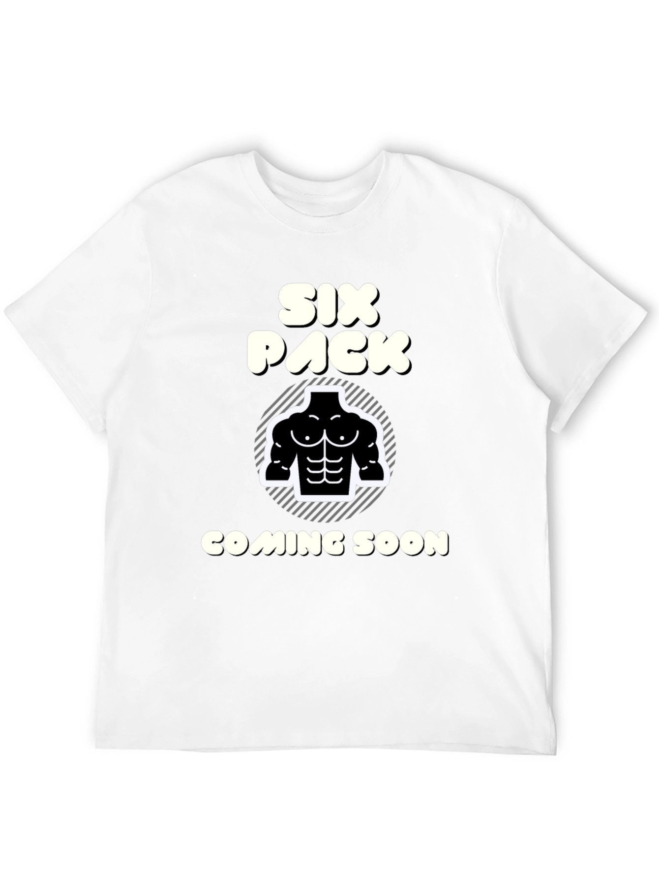 Six Pack Coming Soon T-Shirt Funny Gym Tee
