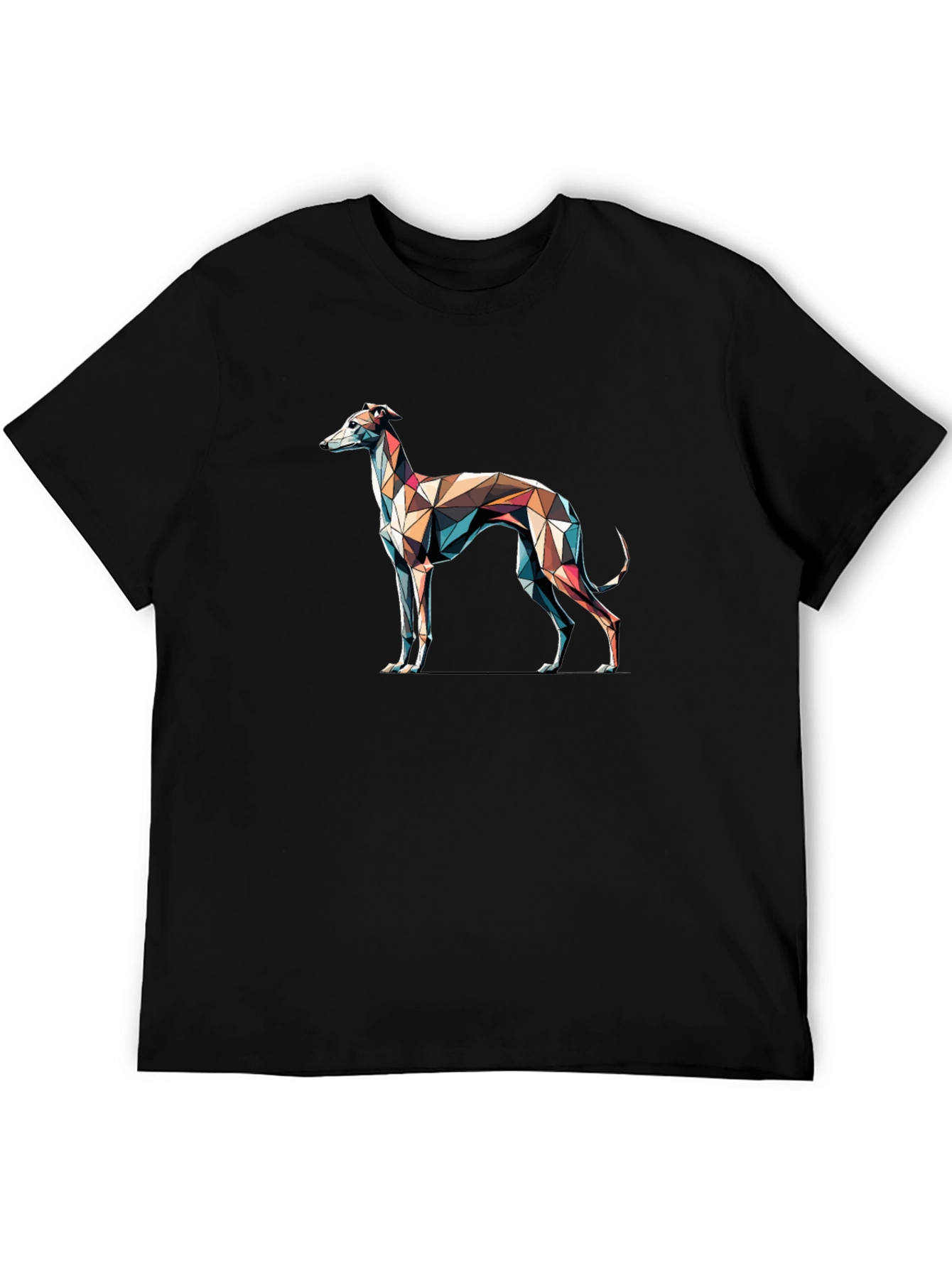 Geometric Greyhound T-Shirt - Modern Art Tee
