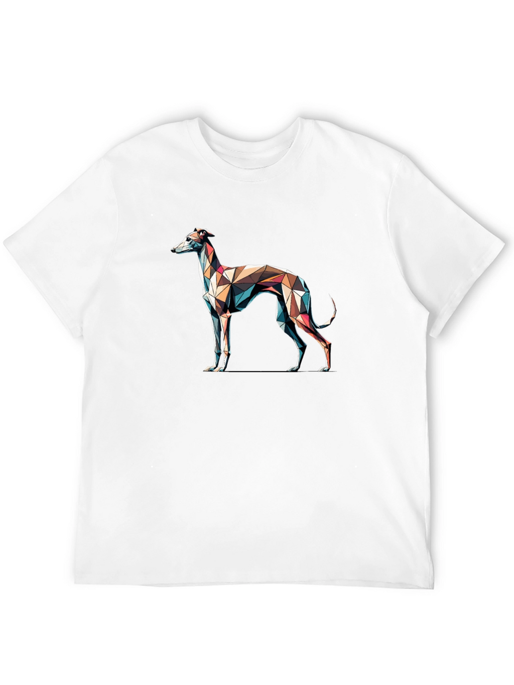 Geometric Greyhound T-Shirt - Modern Art Tee