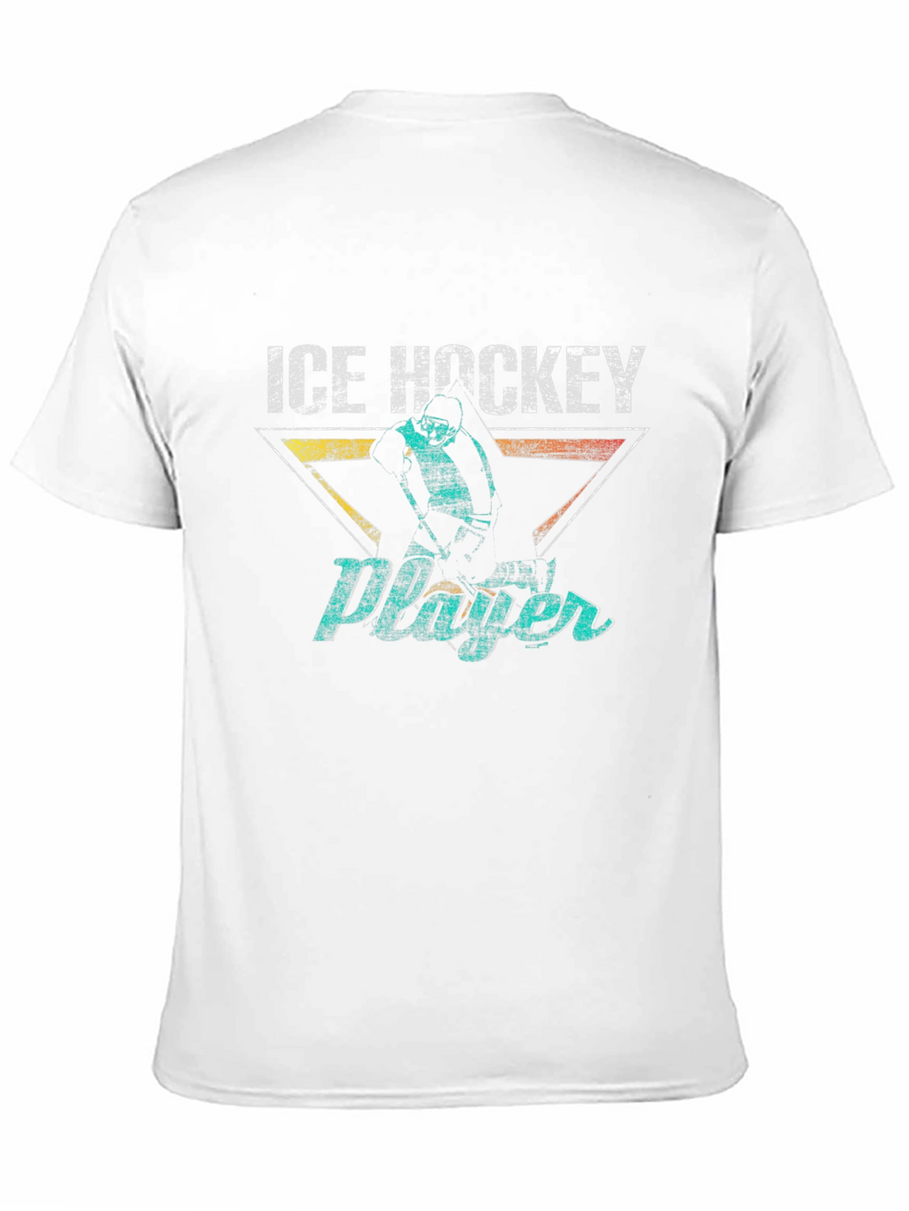 Ice Hockey Player Graphic Tee - Retro Style