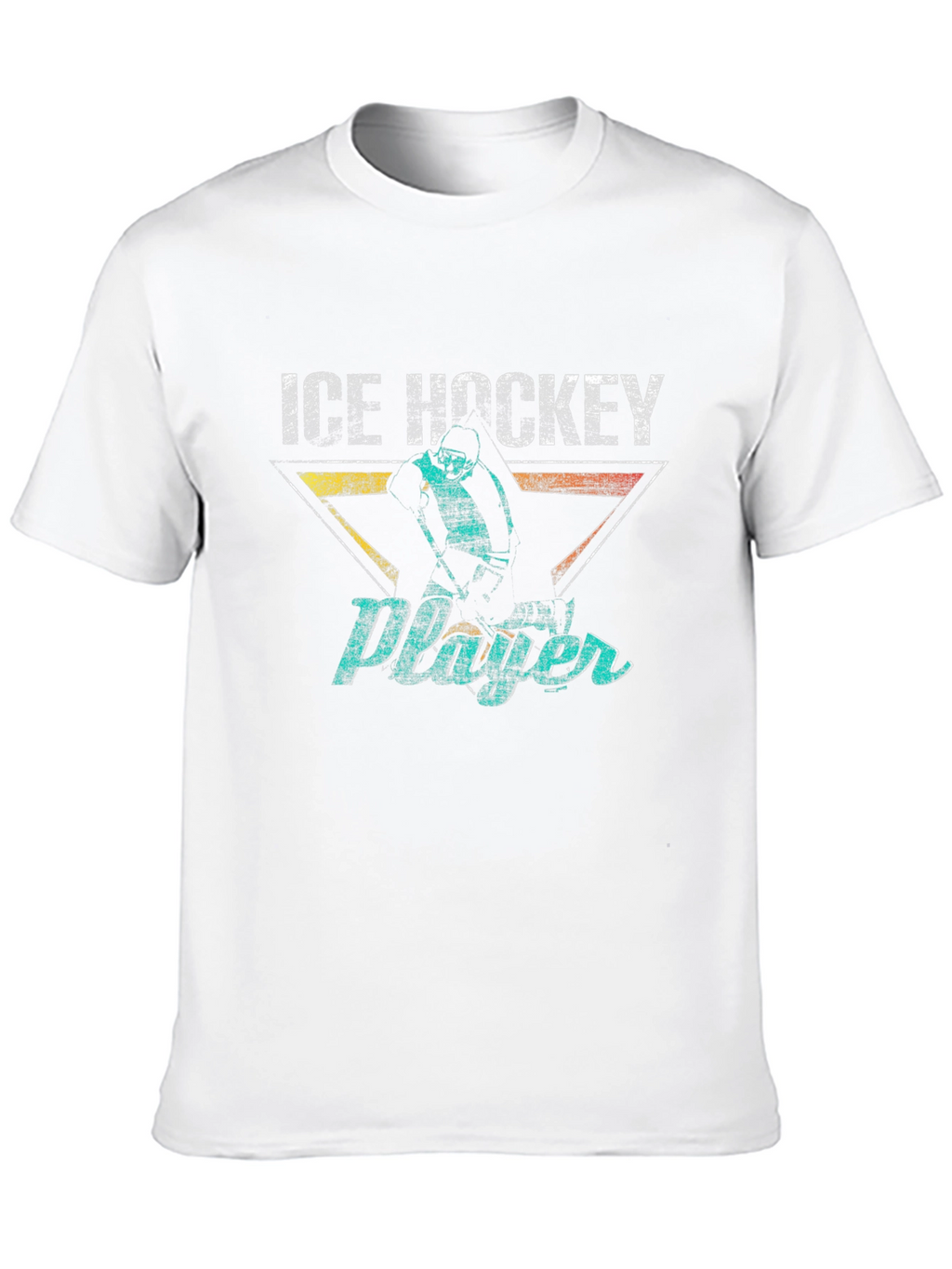 Ice Hockey Player Graphic Tee - Retro Style