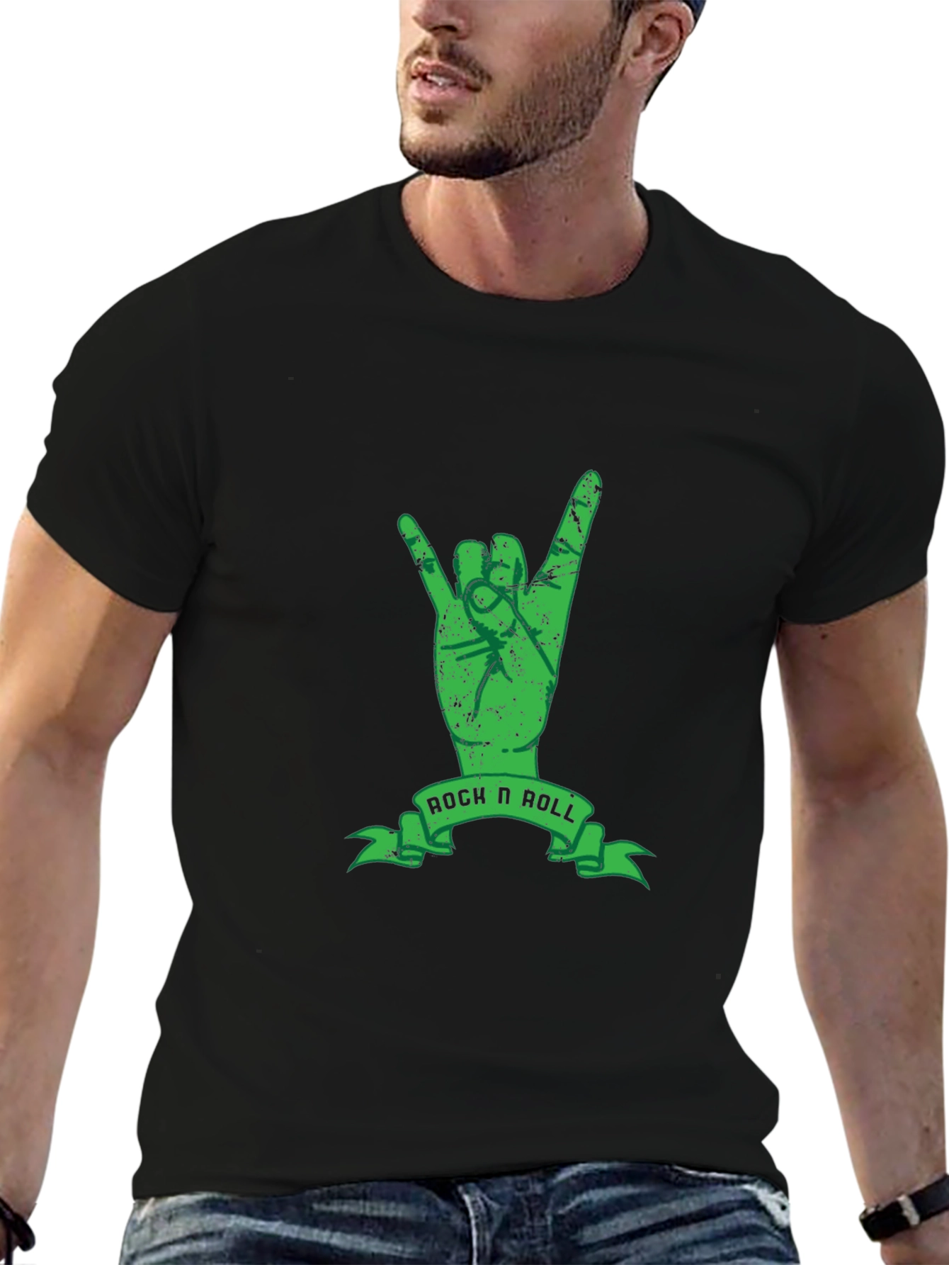 Rock n Roll Hand Sign Graphic T-Shirt