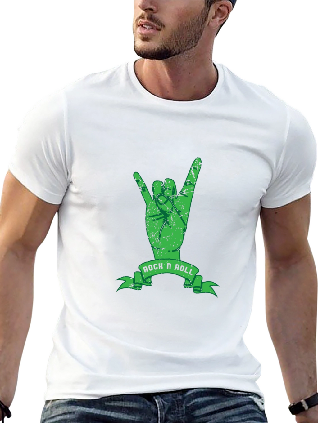 Rock n Roll Hand Sign Graphic T-Shirt