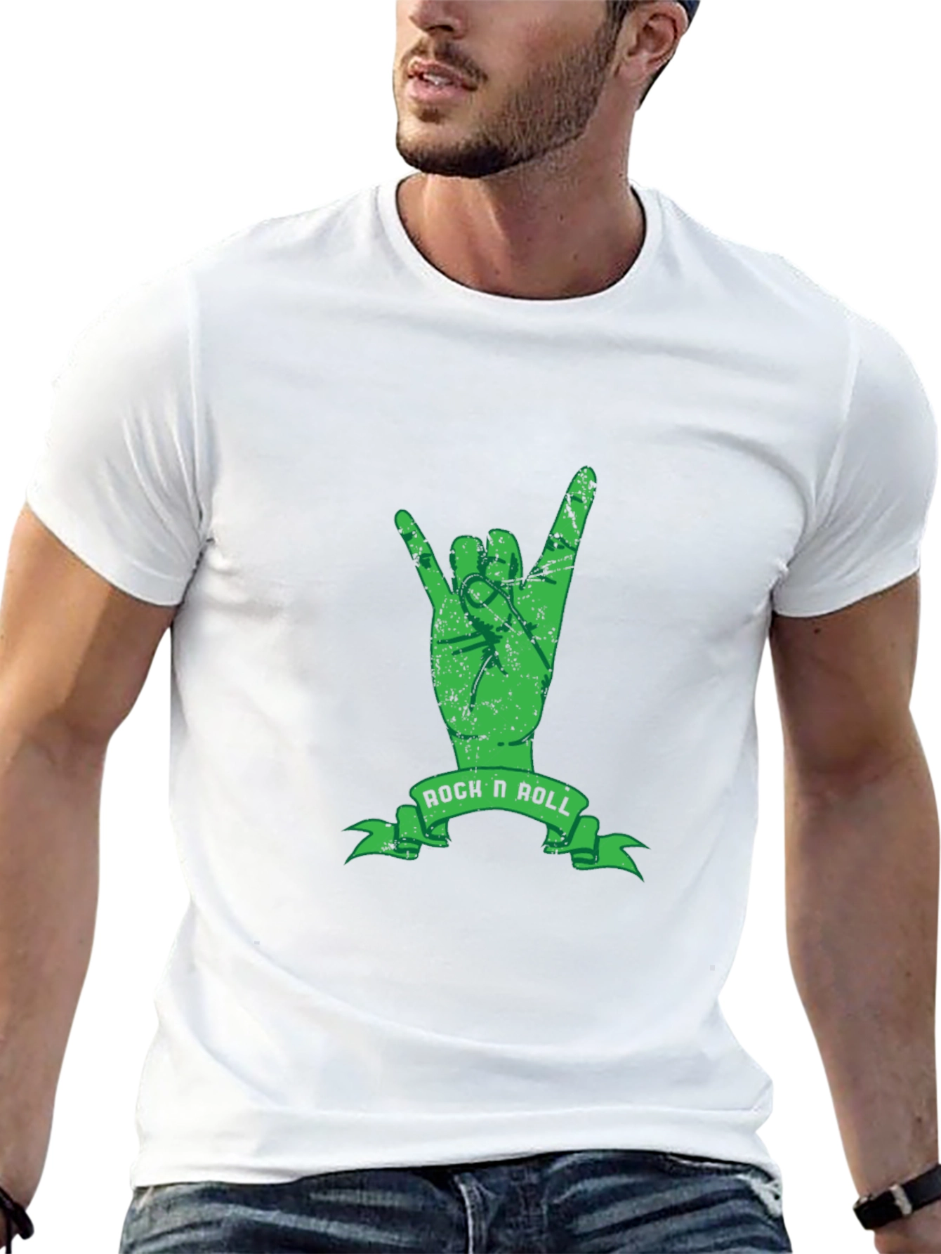 Rock n Roll Hand Sign Graphic T-Shirt
