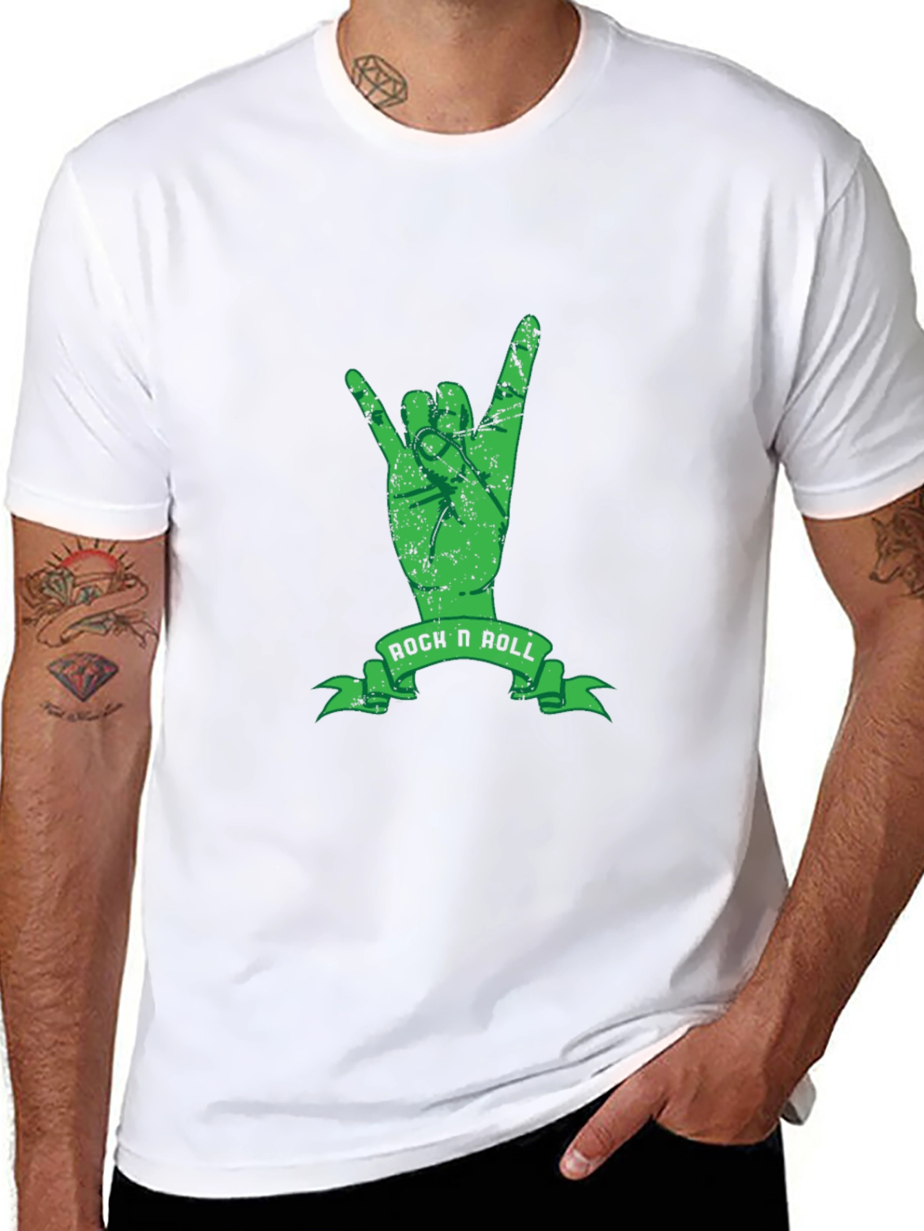 Rock n Roll Hand Sign Graphic T-Shirt