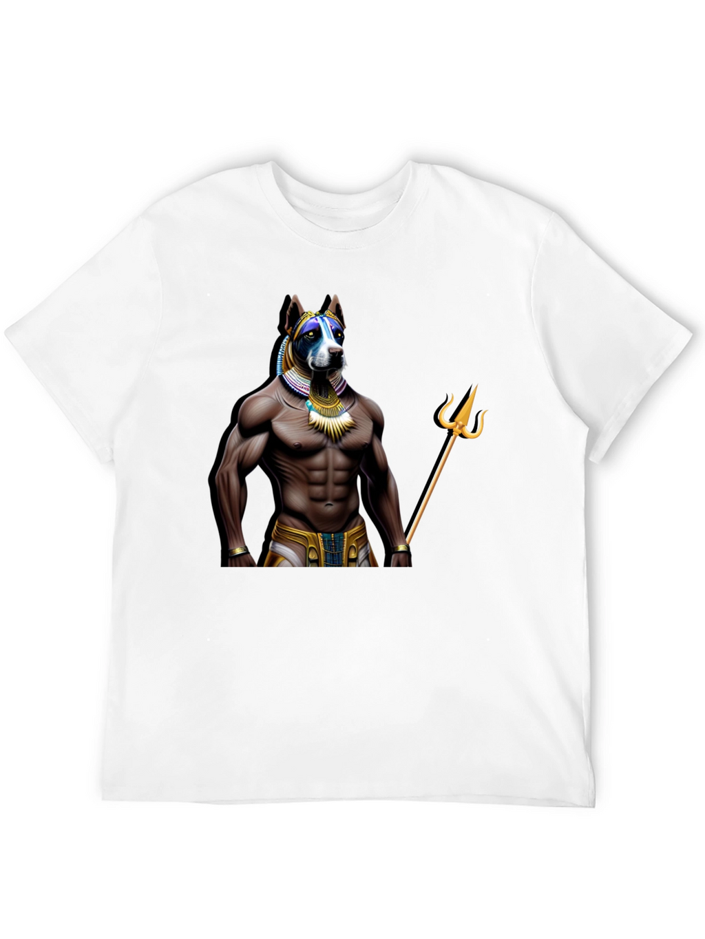 Dog Anubis Graphic Tee - Black Casual T-Shirt