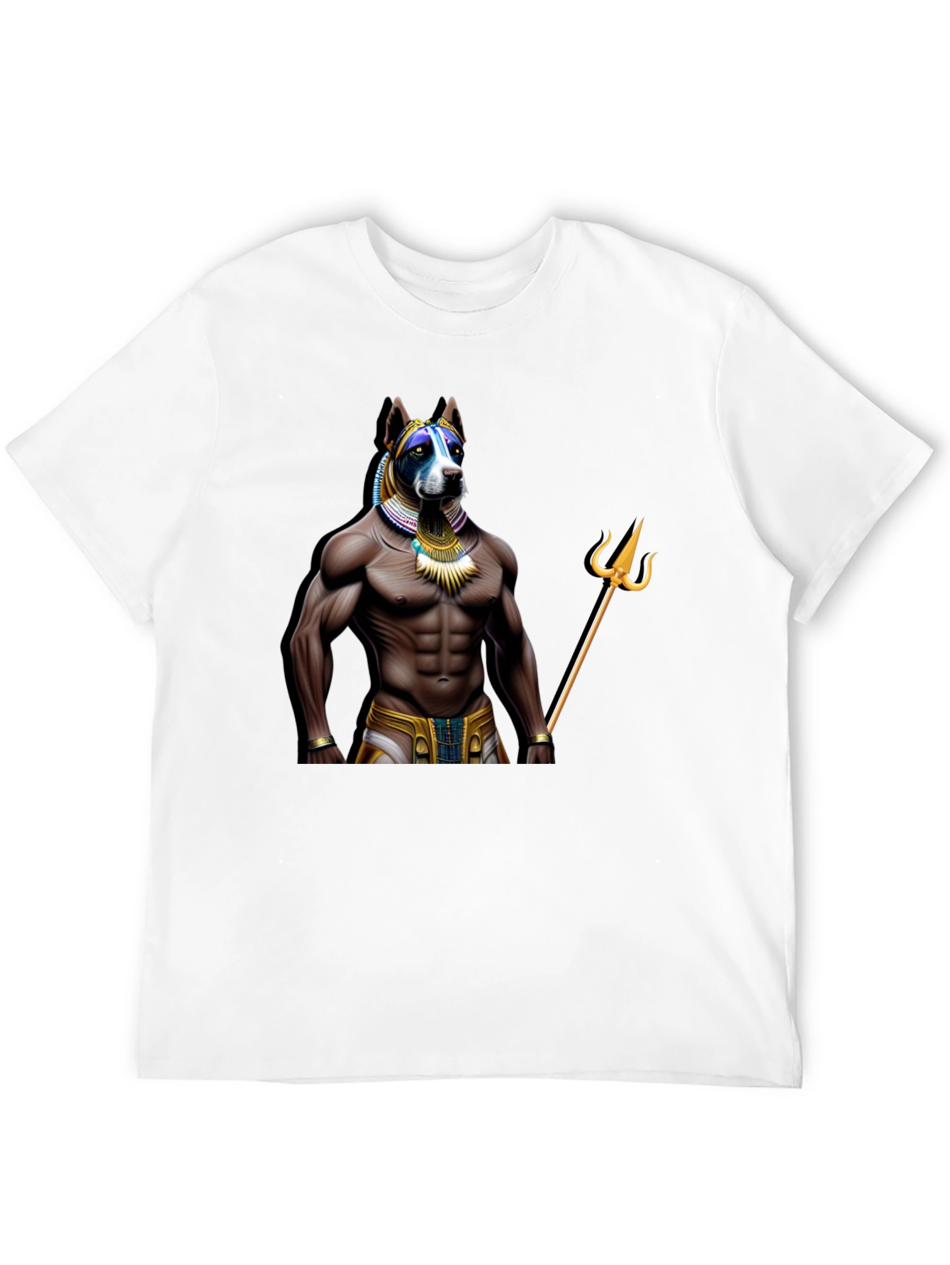 Dog Anubis Graphic Tee - Black Casual T-Shirt