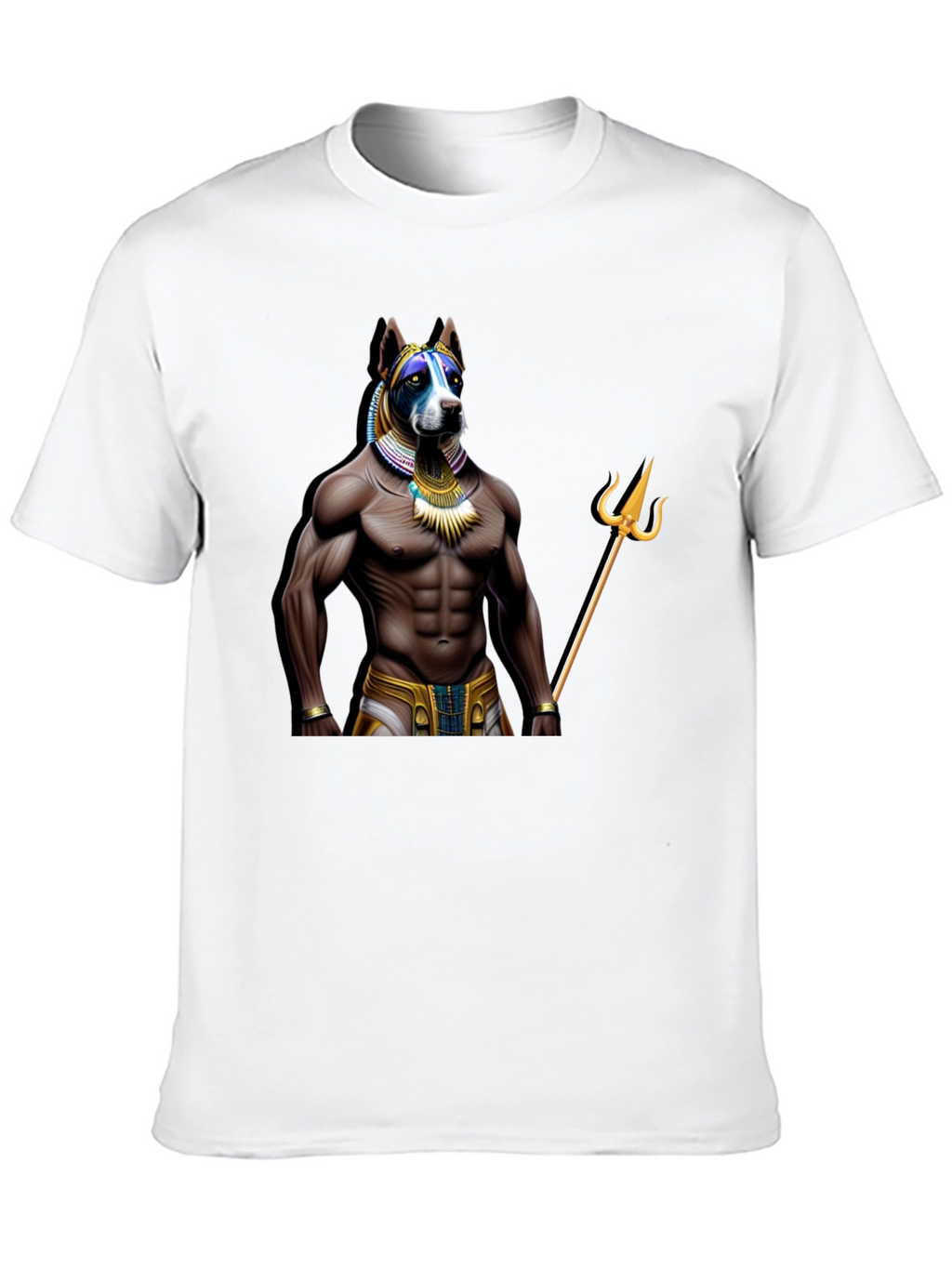 Dog Anubis Graphic Tee - Black Casual T-Shirt