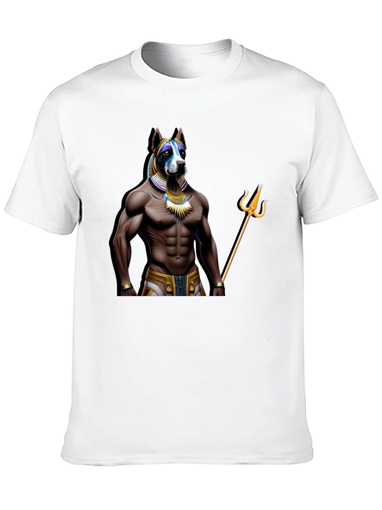 Dog Anubis Graphic Tee - Black Casual T-Shirt