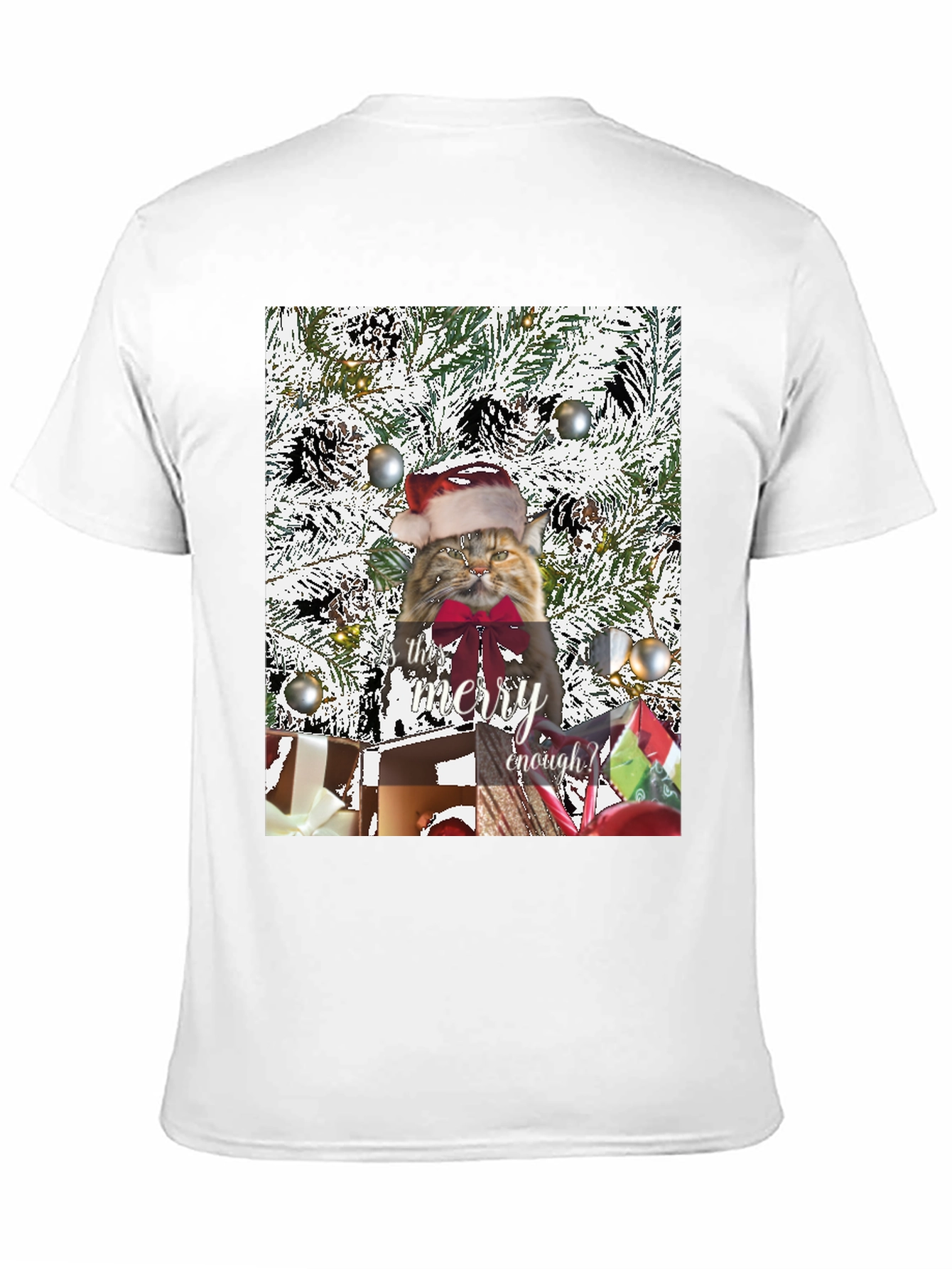 Festive Feline Christmas T-Shirt