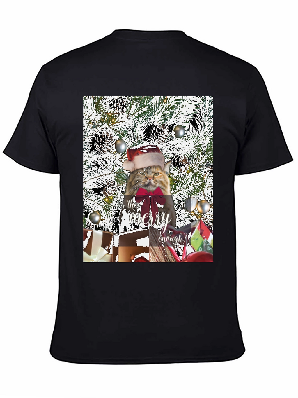 Festive Feline Christmas T-Shirt
