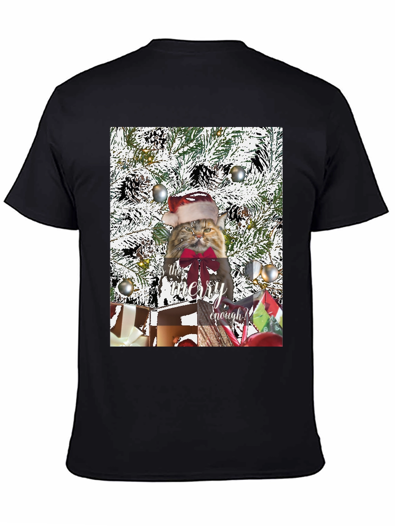 Festive Feline Christmas T-Shirt