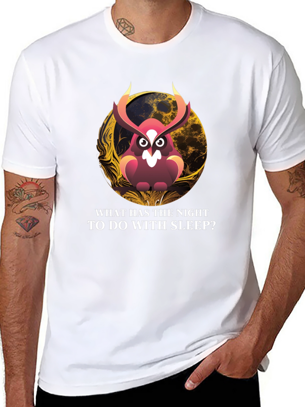 Owl & Moon Graphic T-Shirt: Night Wisdom