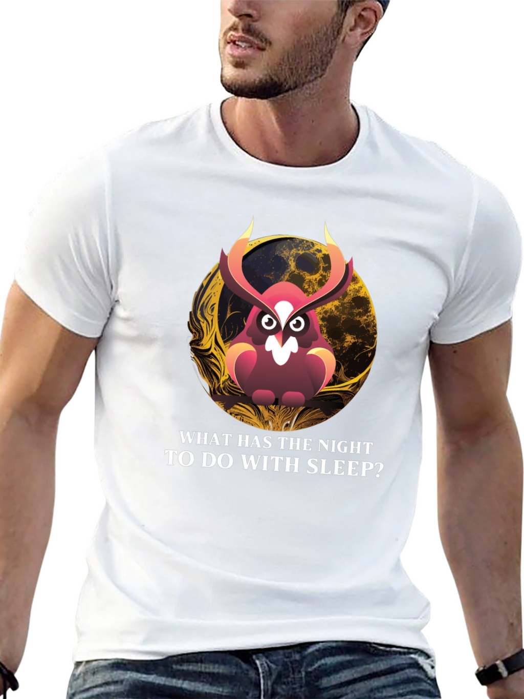 Owl & Moon Graphic T-Shirt: Night Wisdom