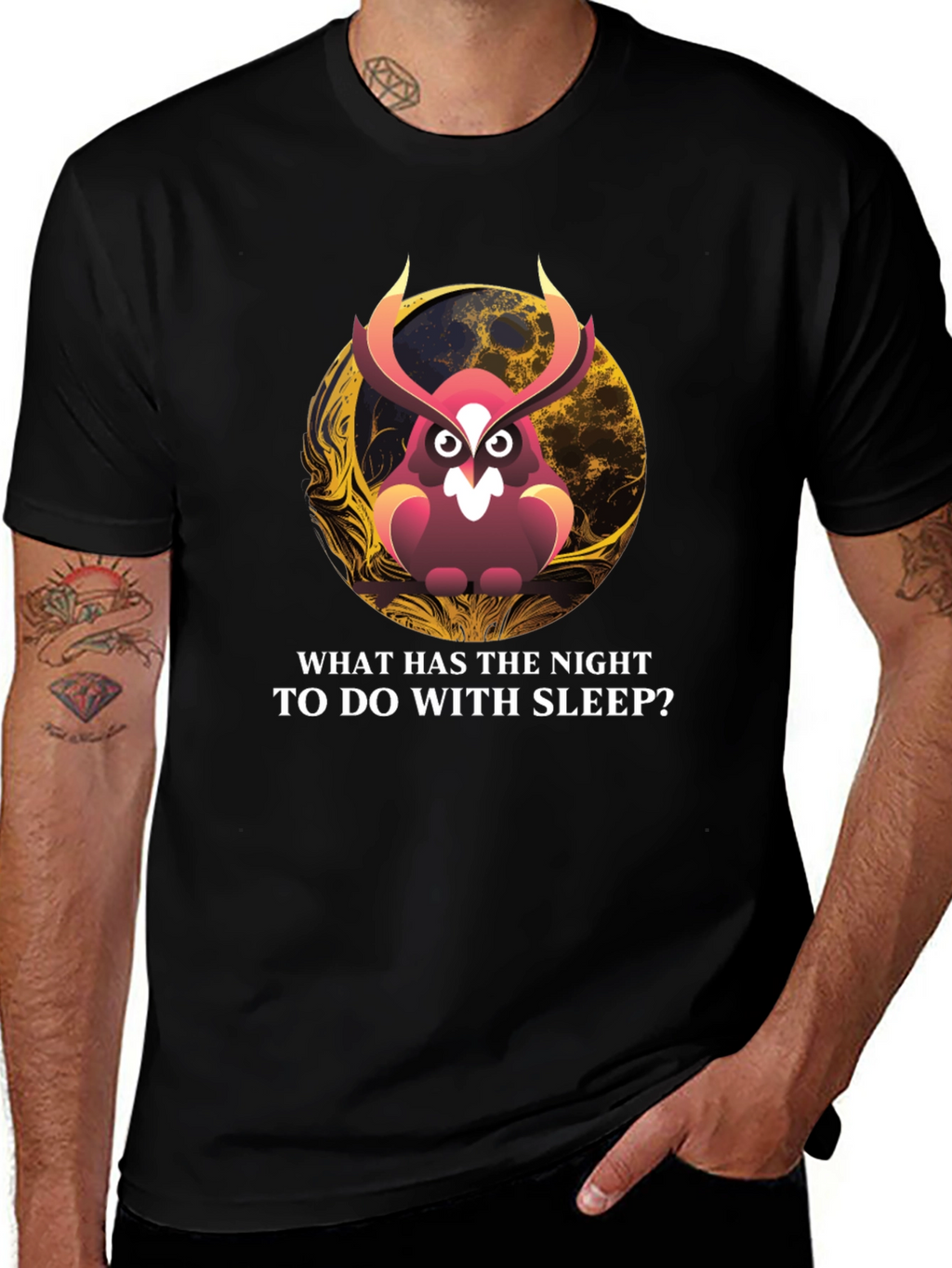 Owl & Moon Graphic T-Shirt: Night Wisdom