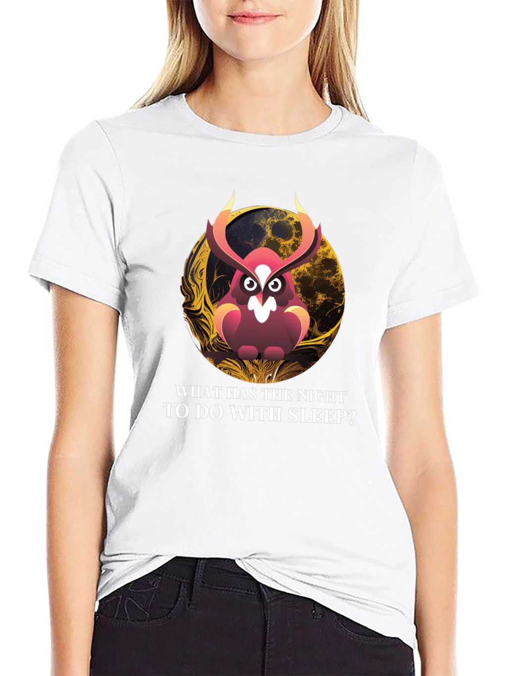 Owl & Moon Graphic T-Shirt: Night Wisdom