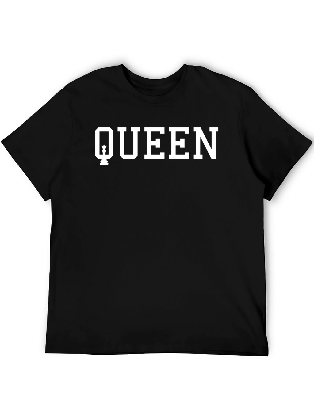 Queen Chess Piece Graphic Black T-Shirt