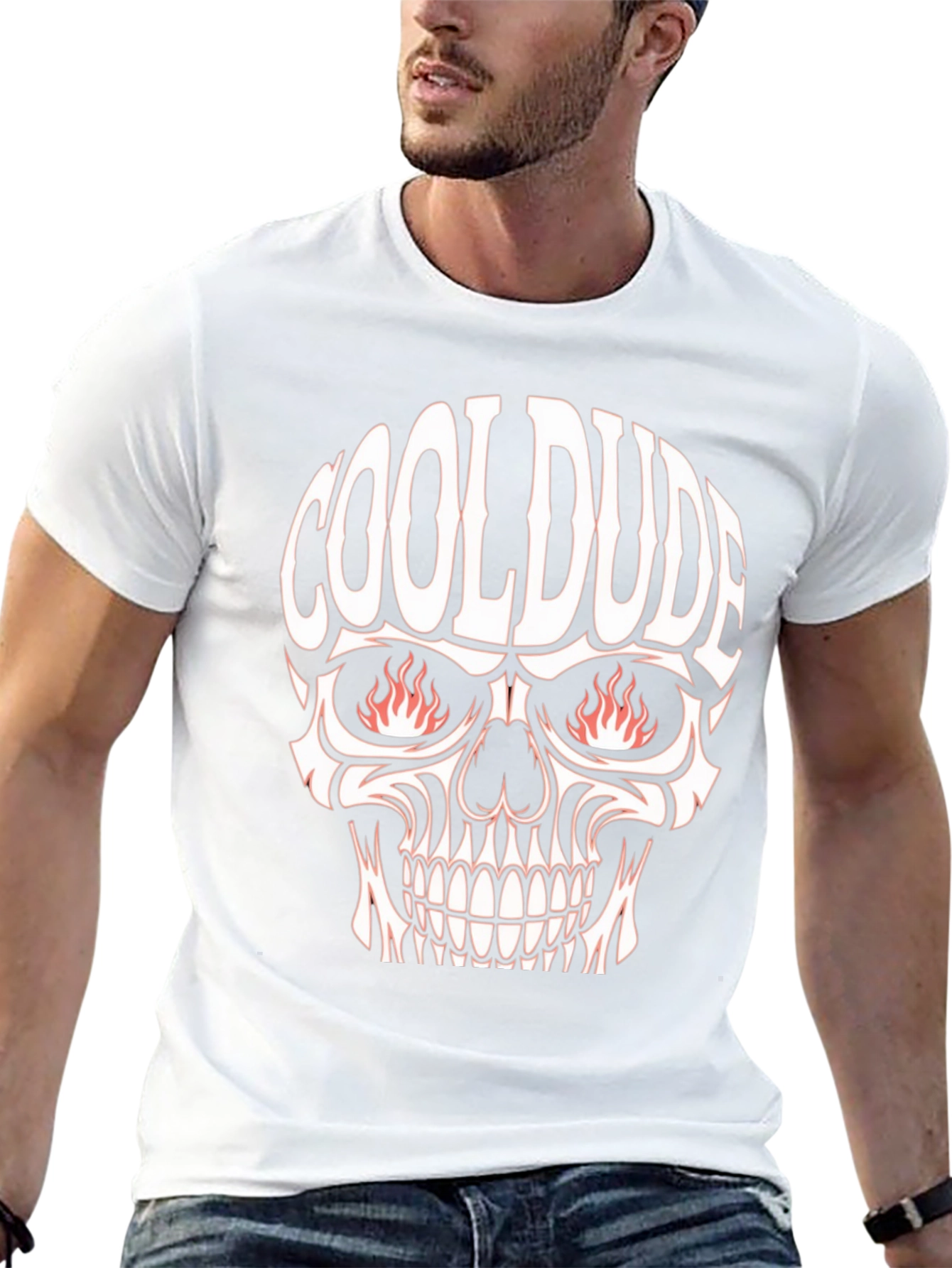 Cool Dude Skull Graphic Tee - Black