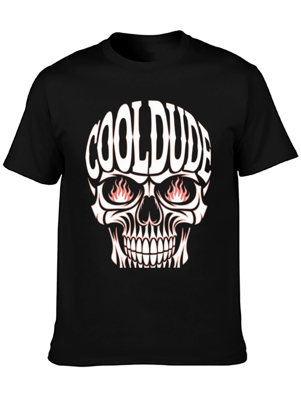 Cool Dude Skull Graphic Tee - Black