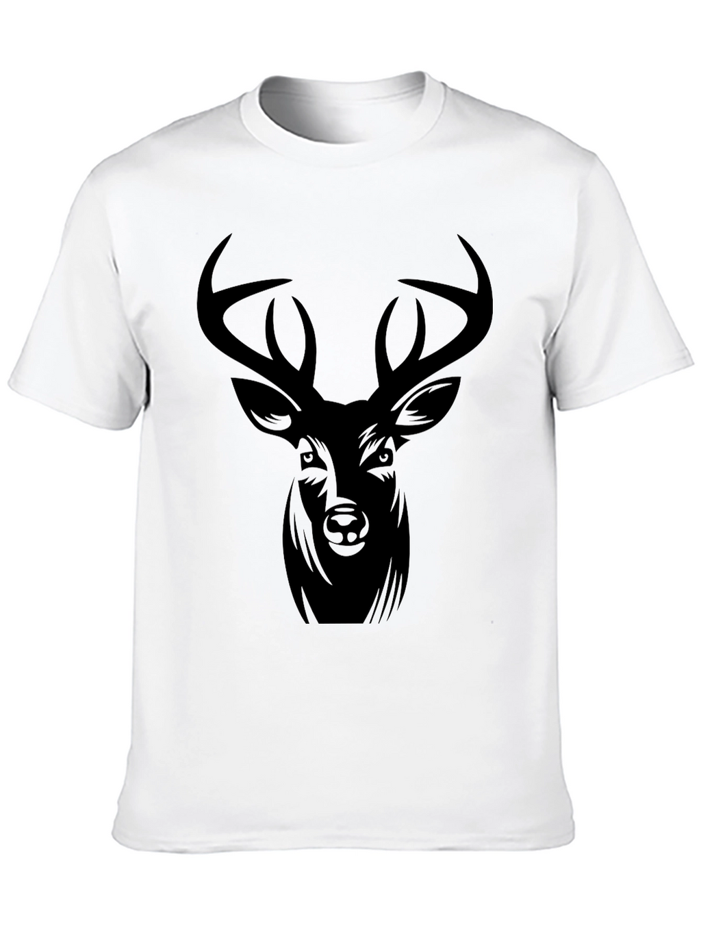 Black Deer Graphic Tee - Mens Casual T-Shirt