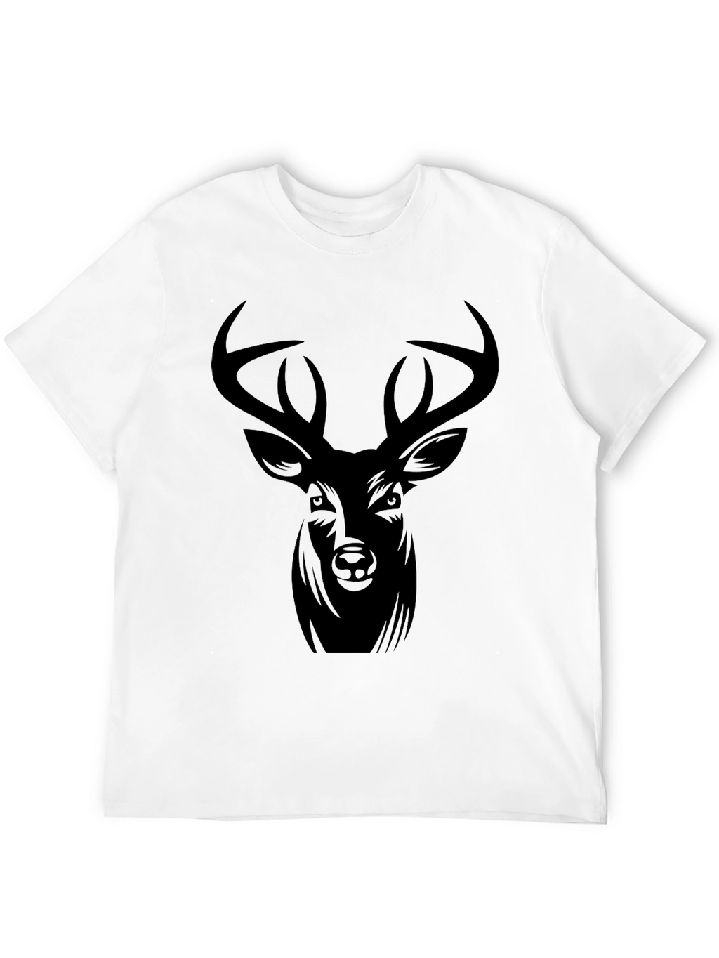 Black Deer Graphic Tee - Mens Casual T-Shirt