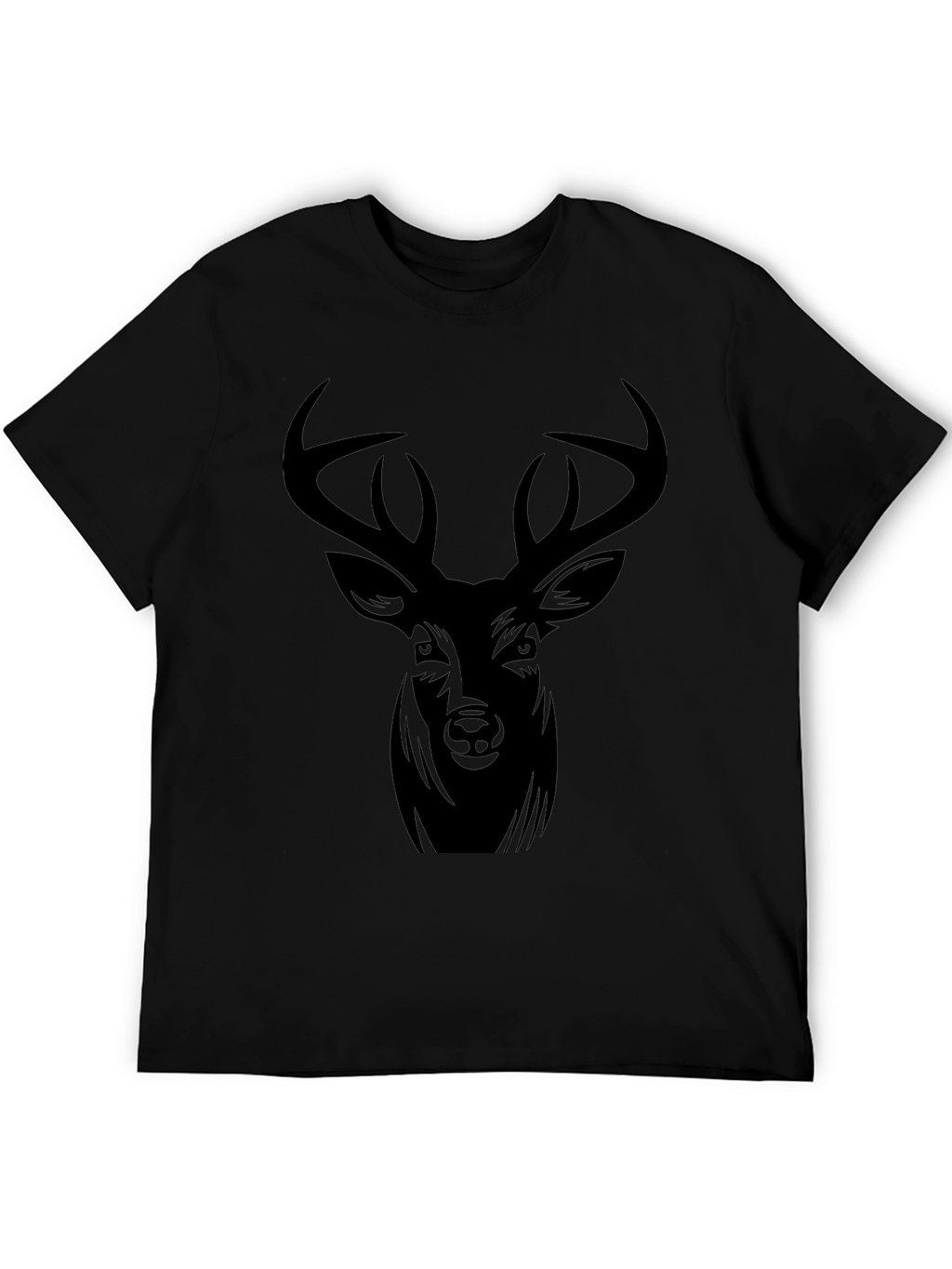 Black Deer Graphic Tee - Mens Casual T-Shirt