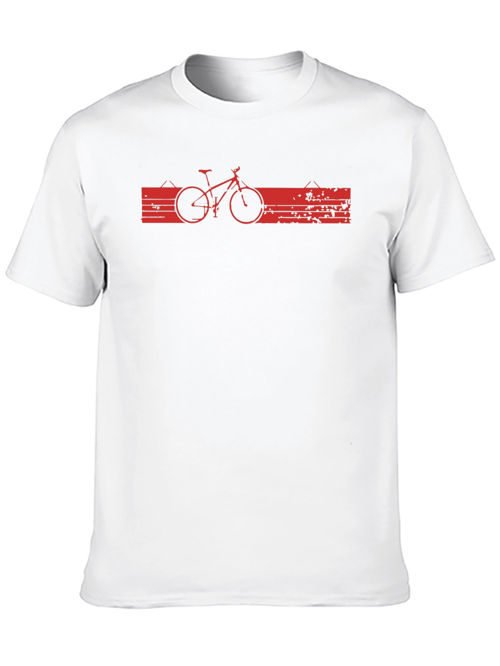 Mountain Bike Graphic Tee - Black Cotton Casual Shirt