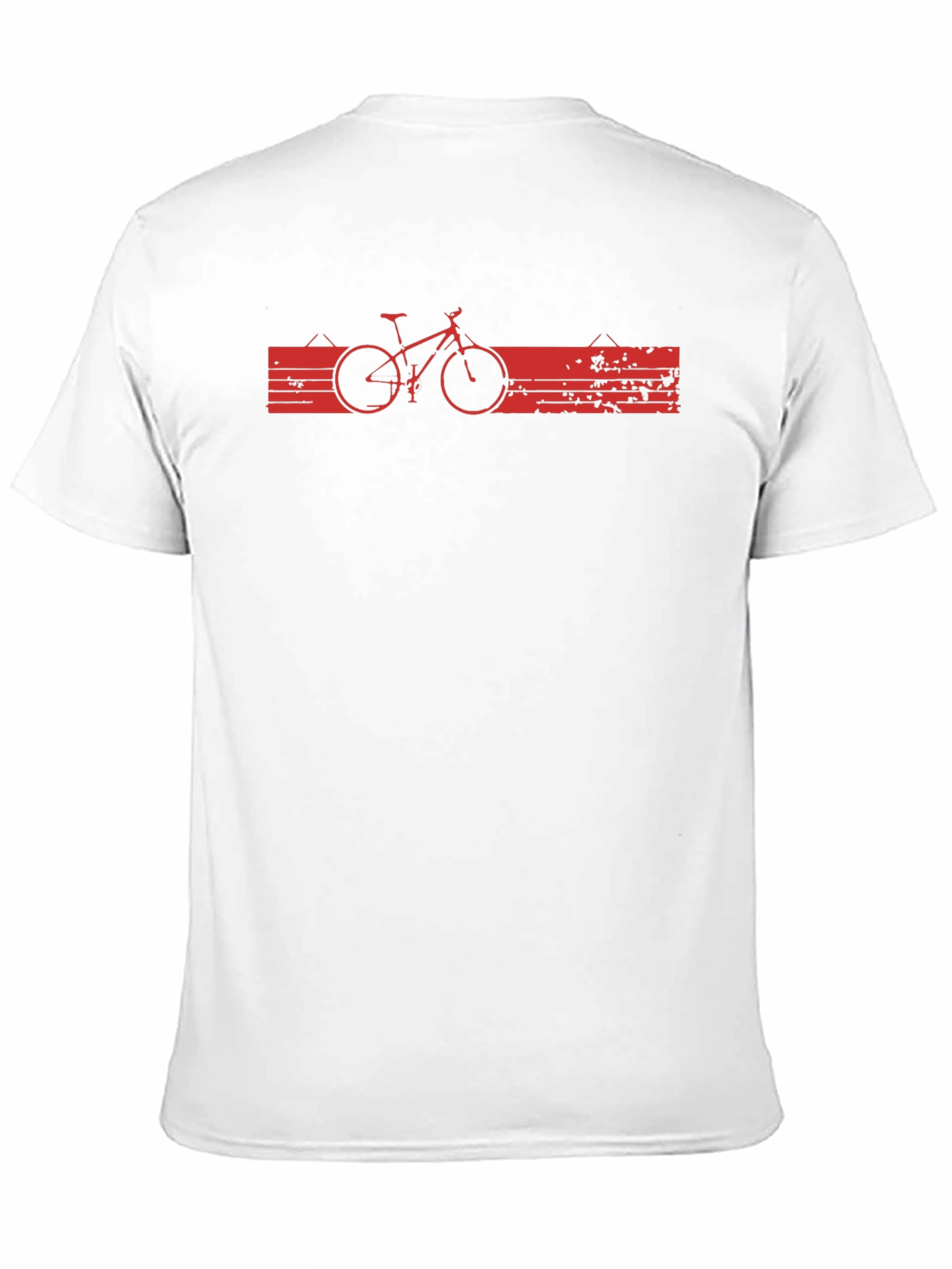 Mountain Bike Graphic Tee - Black Cotton Casual Shirt