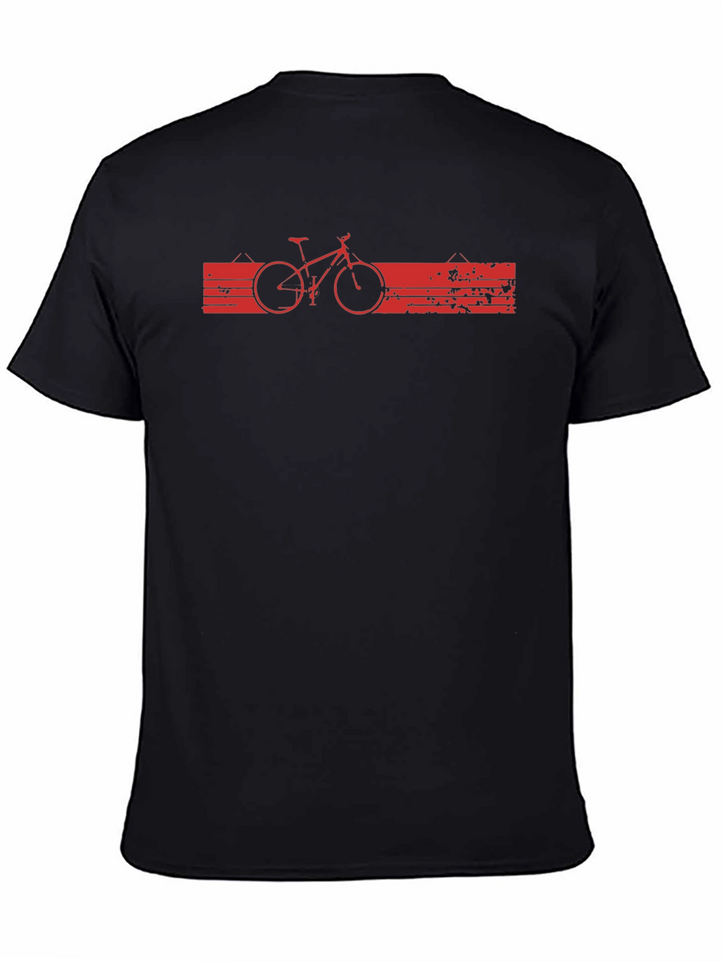 Mountain Bike Graphic Tee - Black Cotton Casual Shirt