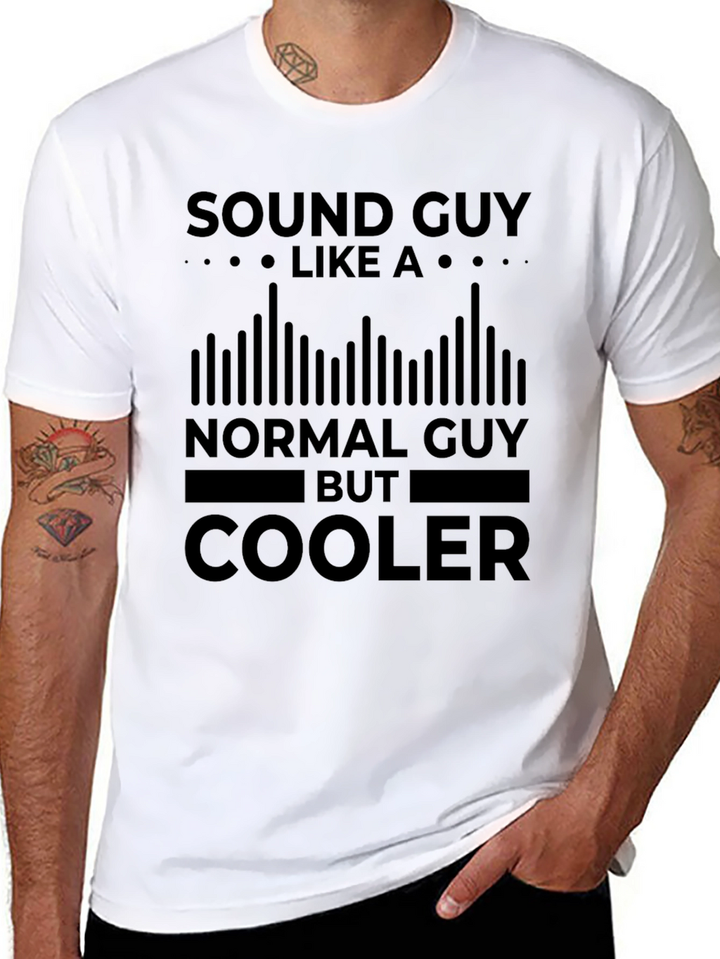 Sound Guy Black T-Shirt - Cool Graphic Tee