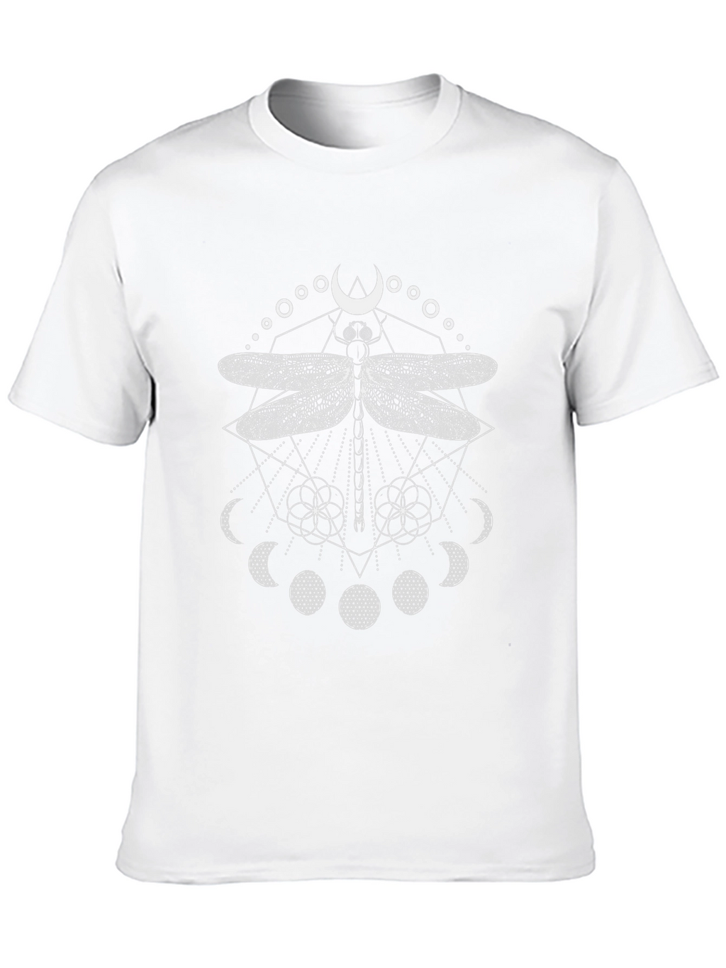 Dragonfly Moon Phase Graphic Tee - Black